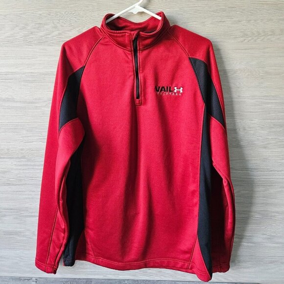 Under Armour Vail Colorado Cold Gear Jacket 1/4 Zip Golf Ski Pullover  Mens Sz M - Picture 1 of 16